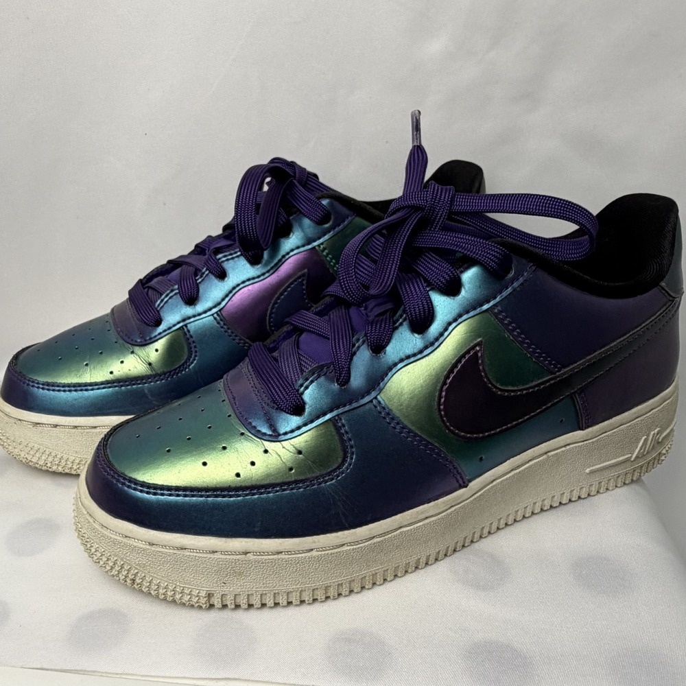 Nike Air Force 1 Low LV8 GS Shoes Purple Neptune Green 849345-500 Youth Size 5.5